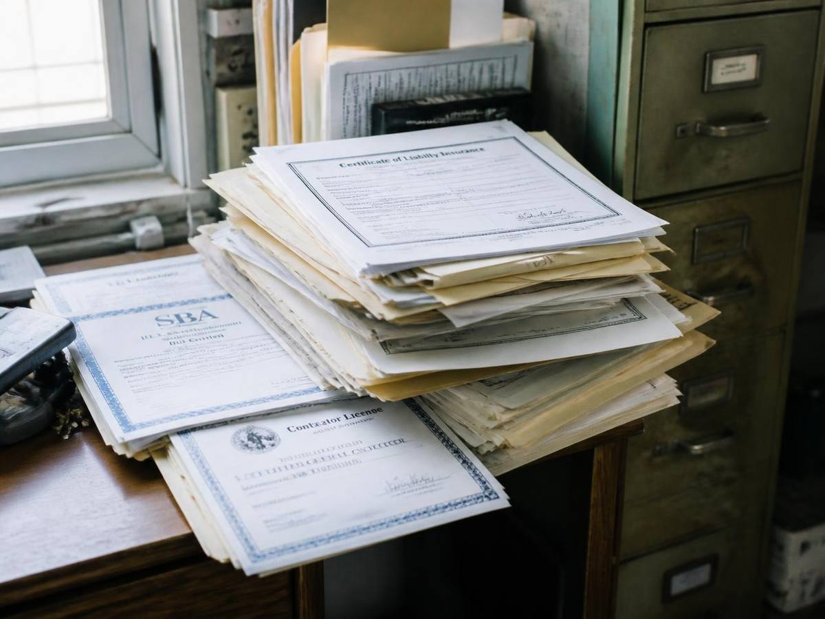 Insurance paperwork with a note showing the wrong certificate holder name